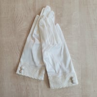 サテングローブショート・クルミボタン　G109
