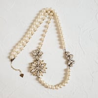 パールとビジューの2wayネックレス(レンタル）N148