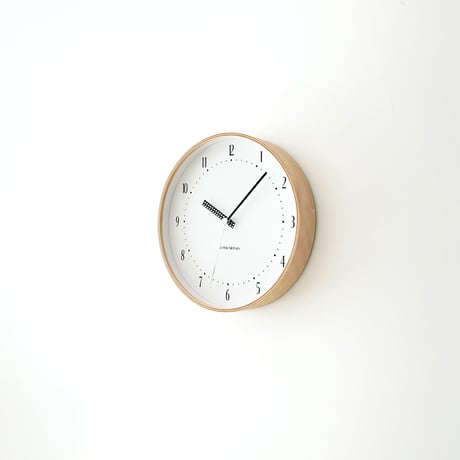 【名入れ付き】 KATOMOKU plywood clock 25 ナチュラル km-154NAS 木製 掛け時計