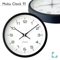 【名入れ付き】KATOMOKU muku clock 11 ブラック km-94BK 木製 掛け時計