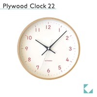 【名入れ付き】 KATOMOKU plywood clock 22 オレンジ km-121OR 木製 掛け時計