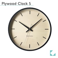 オプション付き】KATOMOKU plywood clock 5 ブラック km-50BK 木製 掛け時計