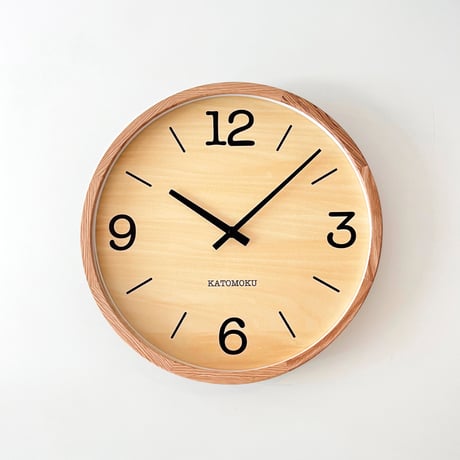 【名入れ付き】KATOMOKU muku clock 20 LL-size オーク km-137OA 木製 掛け時計