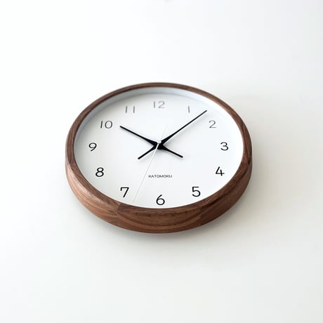 【名入れ付き】KATOMOKU muku clock 13 ウォールナット km-104WA 木製 掛け時計