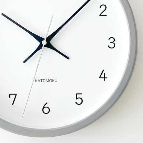 【名入れ付き】KATOMOKU muku clock 13 グレー km-104GR8 木製 掛け時計