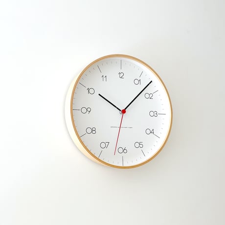【名入れ付き】 KATOMOKU plywood clock 24 ナチュラル km-150NAS 木製 掛け時計