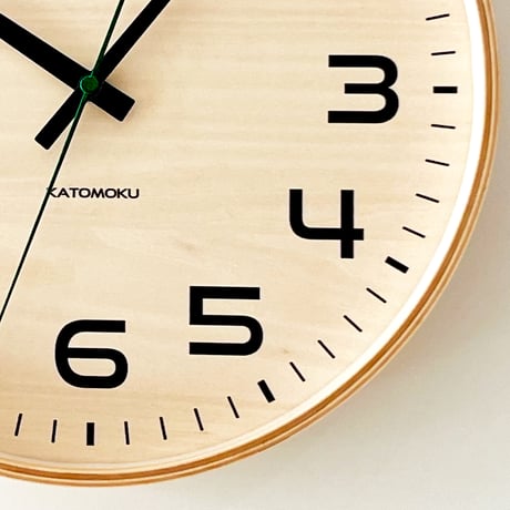 【名入れ付き】 KATOMOKU plywood clock 23 シナ文字盤 ナチュラル km-145NA 木製 掛け時計