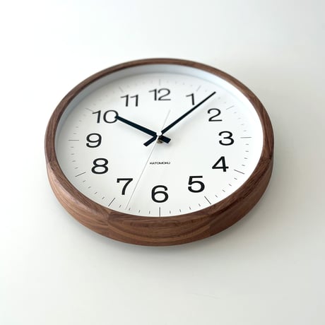 【名入れ付き】KATOMOKU muku clock 16 ウォールナット km-113WA 木製 掛け時計