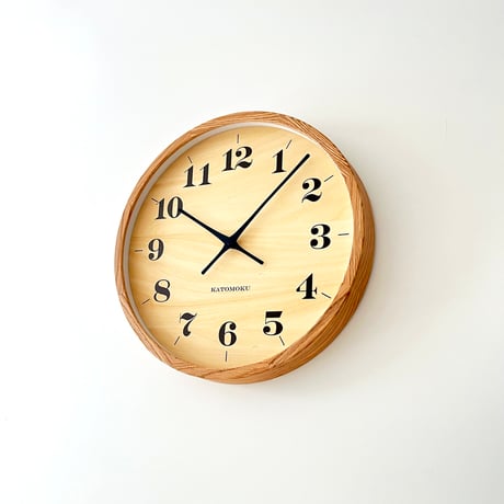 【名入れ付き】KATOMOKU muku clock 22 オーク km-142OA 木製 掛け時計
