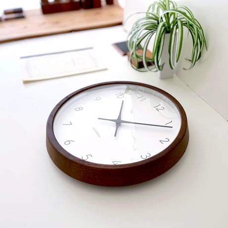 【名入れ付き】 KATOMOKU muku clock 7 ブラウン km-60BR 木製 掛け時計