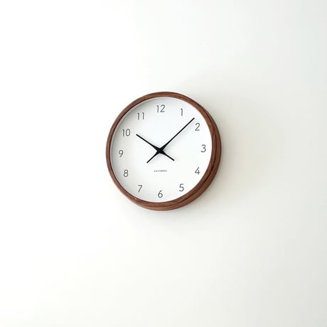 【名入れ付き】 KATOMOKU muku clock 7  ウォールナット km-93WA 木製 掛け時計