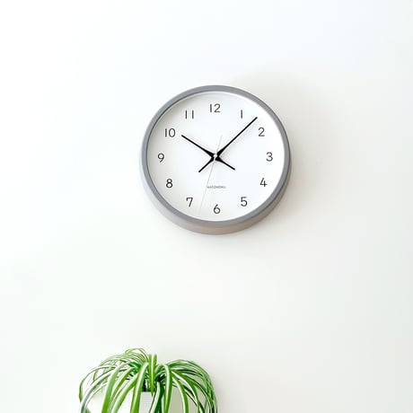 【名入れ付き】KATOMOKU muku clock 13 グレー km-104GR8 木製 掛け時計