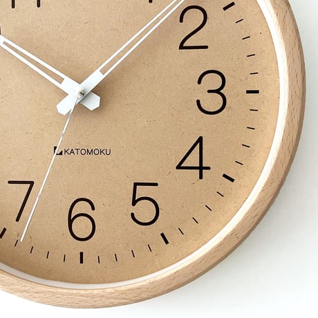 【名入れ付き】KATOMOKU muku clock 2 ナチュラル km-45NA 木製 掛け時計