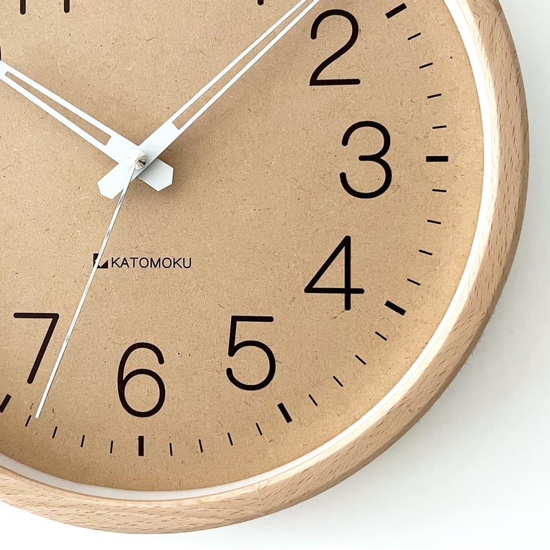 名入れ付き】KATOMOKU muku clock 2 ナチュラル km-45NA 木製 掛