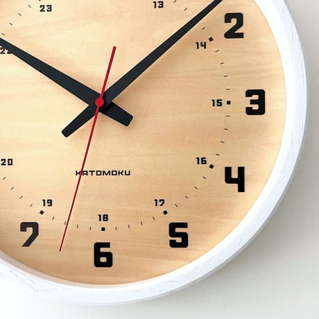 【名入れ付き】KATOMOKU muku clock 8 ホワイト km-81WH 木製 掛け時計