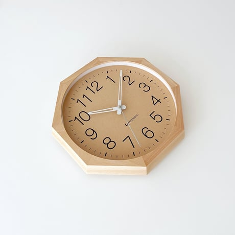 【名入れ付き】KATOMOKU muku clock 2 ナチュラル km-45NA8 木製 掛け時計