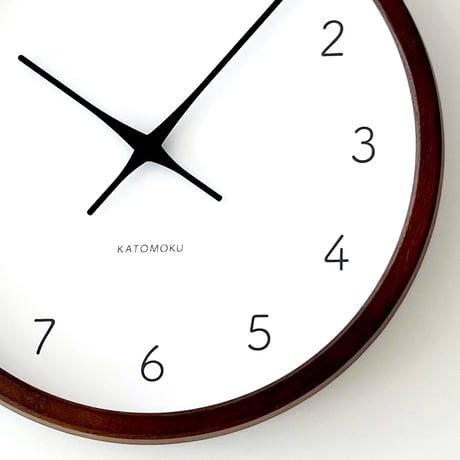 【名入れ付き】 KATOMOKU muku clock 7 ブラウン km-60BR 木製 掛け時計