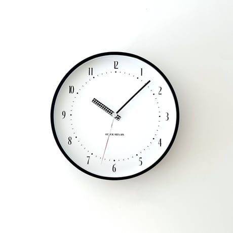 【名入れ付き】 KATOMOKU plywood clock 25 ブラック km-154BKS 木製 静音