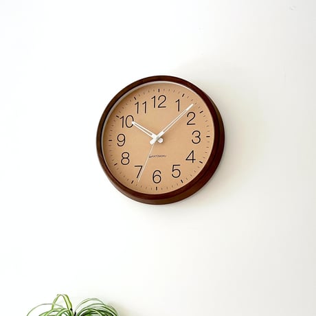 【名入れ付き】 KATOMOKU muku clock 2 ブラウン km-45BR 木製 掛け時計