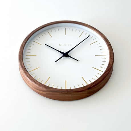 【名入れ付】 KATOMOKU muku clock 18 ウォールナット km-129WA 木製 掛け時計