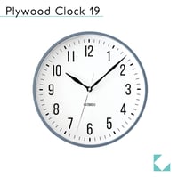 【名入れ付き】 KATOMOKU plywood clock 19 グレー km-111GR 木製 掛け時計
