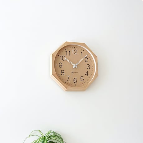 【名入れ付き】KATOMOKU muku clock 2 ナチュラル km-45NA8 木製 掛け時計