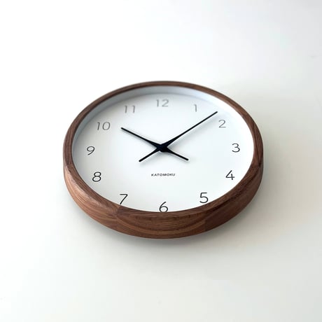 【名入れ付き】 KATOMOKU muku clock 7  ウォールナット km-93WA 木製 掛け時計