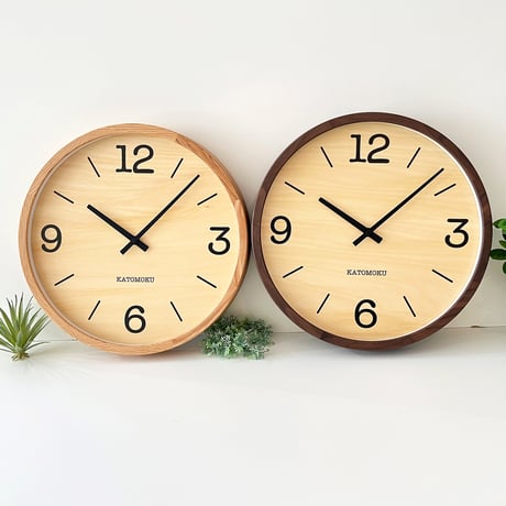 【名入れ付き】KATOMOKU muku clock 20 LL-size ウォールナット km-137WA 木製 掛け時計
