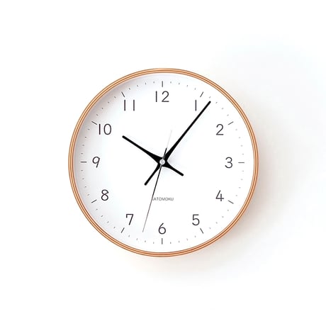 【名入れ付き】 KATOMOKU plywood clock 22 ブラック km-121BK 木製 掛け時計