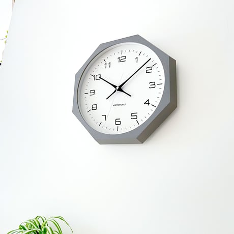 【名入れ付き】KATOMOKU muku clock 11 グレー km-94GR8 木製 掛け時計