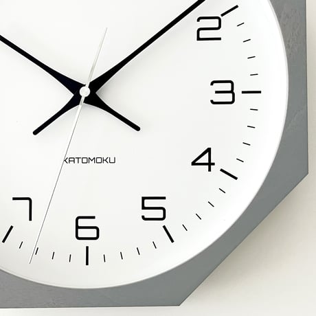 【名入れ付き】KATOMOKU muku clock 11 グレー km-94GR8 木製 掛け時計