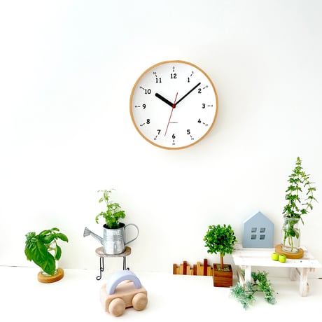 【名入れ付き】 KATOMOKU plywood clock 10 ナチュラル km-76NA 木製 掛け時計