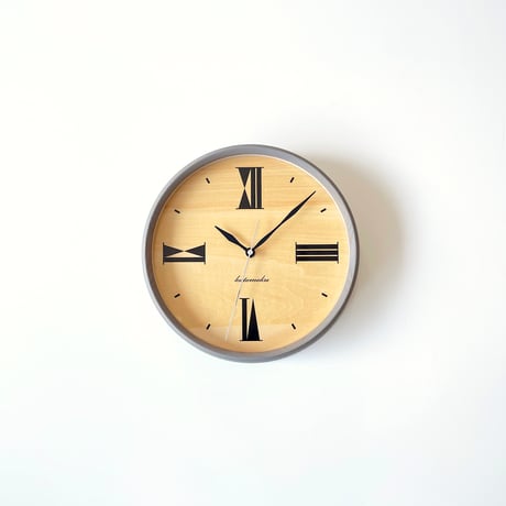 【名入れ付き】KATOMOKU muku clock 17 グレー km-118GR 木製 掛け時計