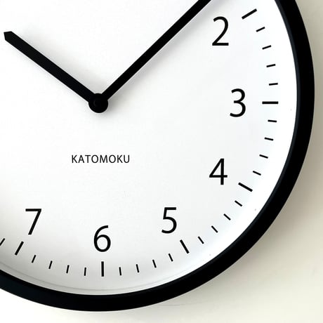 【名入れ付き】KATOMOKU muku clock 4 LL-size ブラック km-138BK 木製 掛け時計