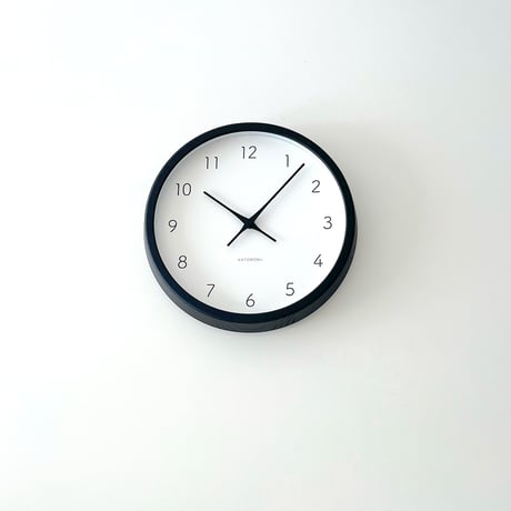 【名入れ付き】 KATOMOKU muku clock 7 ブラック km-60BK 木製 掛け時計