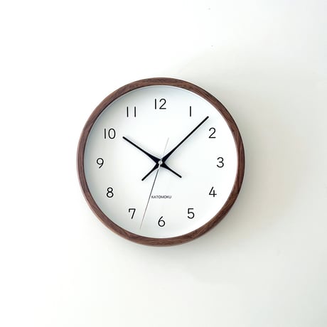 【名入れ付き】KATOMOKU muku clock 13 ウォールナット km-104WA 木製 掛け時計