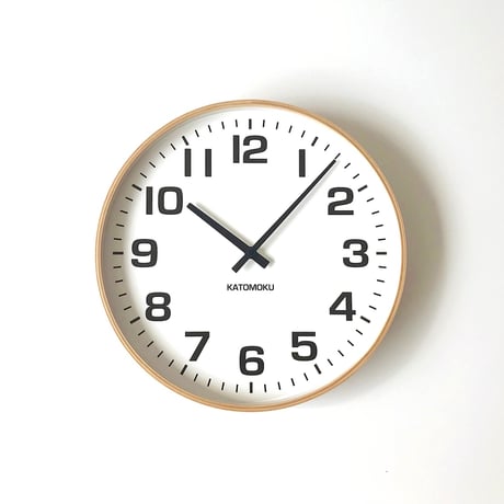 【名入れ付き】KATOMOKU plywood clock 15 ナチュラル km-92NA 木製 掛け時計