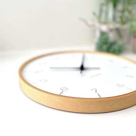 【名入れ付き】 KATOMOKU plywood clock 7 ナチュラル km-71NA 木製 掛け時計