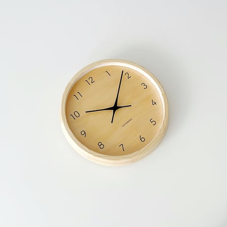 【名入れ付き】KATOMOKU muku clock 7 ナチュラル km-83NA 木製 掛け時計