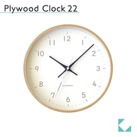 【名入れ付き】 KATOMOKU plywood clock 22 ブラック km-121BK 木製 掛け時計