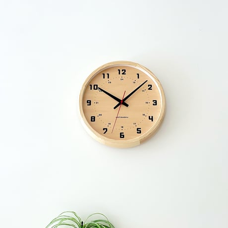 【名入れ付き】KATOMOKU muku clock 8 ナチュラル km-81NA 木製 掛け時計