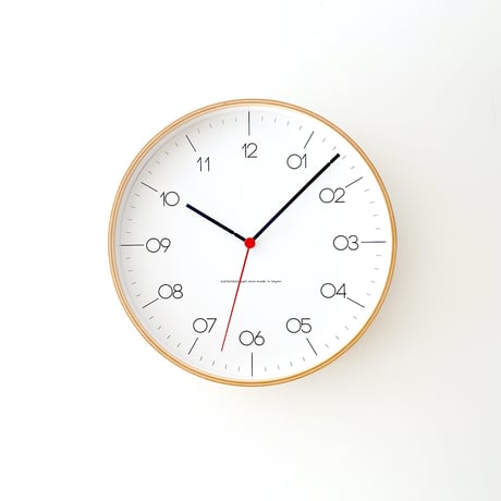 【名入れ付き】 KATOMOKU plywood clock 24 ナチュラル km-150NAS 木製 掛け時計