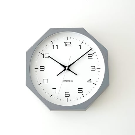 【名入れ付き】KATOMOKU muku clock 11 グレー km-94GR8 木製 掛け時計