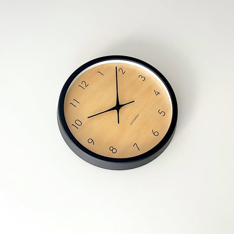 【名入れ付き】KATOMOKU muku clock 7 ブラック km-83BK 木製 掛け時計