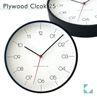 【名入れ付き】 KATOMOKU plywood clock 24 ブラック km-150BKS 木製 静音