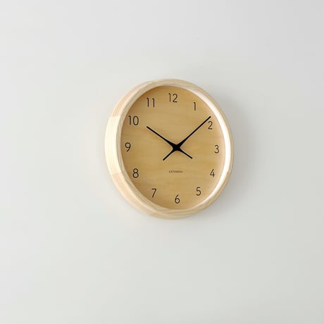 【名入れ付き】KATOMOKU muku clock 7 ナチュラル km-83NA 木製 掛け時計