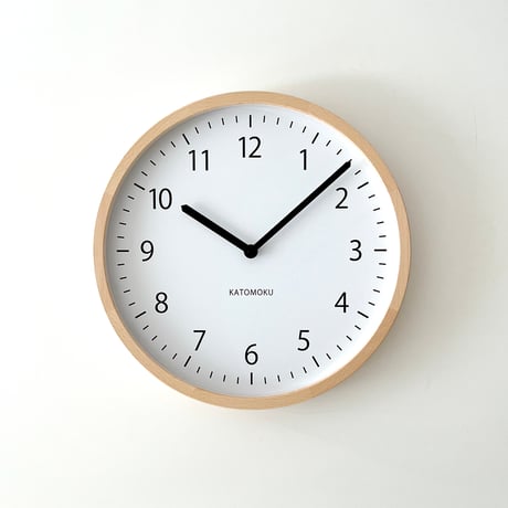 【名入れ付き】KATOMOKU muku clock 4 LL-size ナチュラル km-138NA 木製 掛け時計
