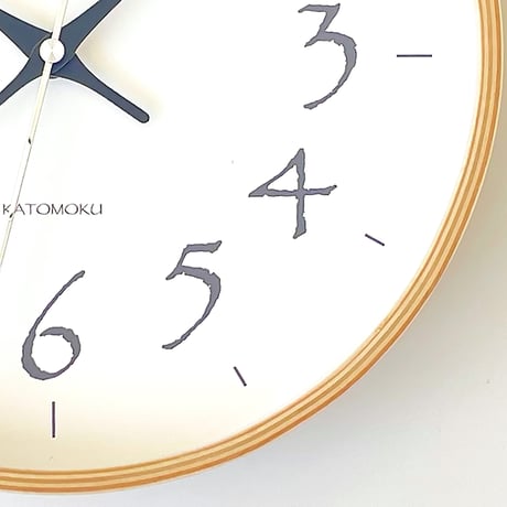 【名入れ付き】 KATOMOKU plywood clock 20 ブラック km-119BK 木製 掛け時計