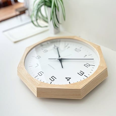 【名入れ付き】KATOMOKU muku clock 11 ナチュラル km-94NA8 木製 掛け時計
