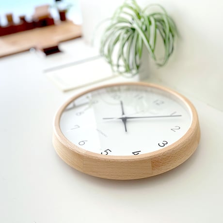 【名入れ付き】KATOMOKU muku clock 13 ナチュラル km-104NA 木製 掛け時計